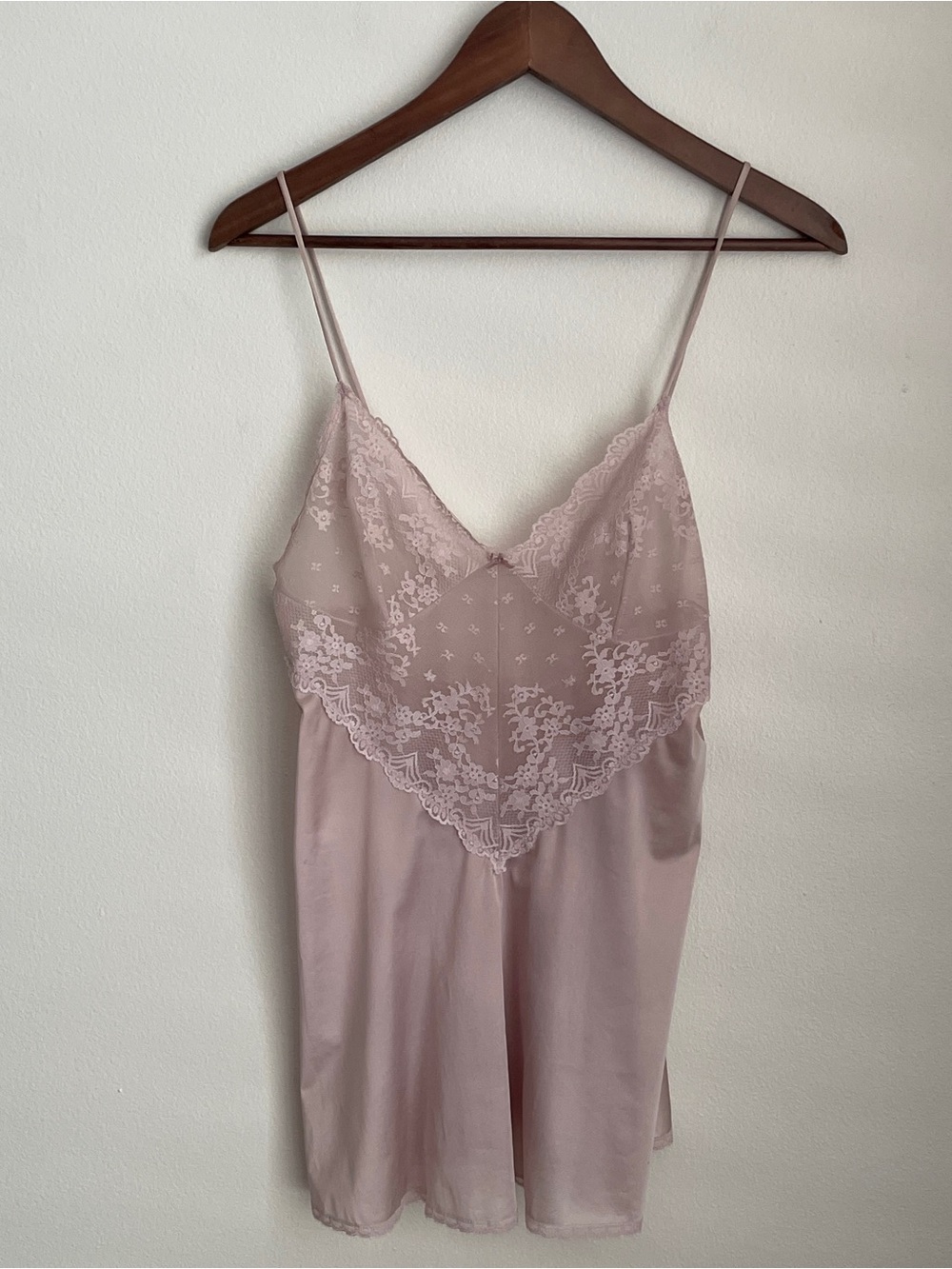 Vintage 70s Pink Satin Lace Slip Mini Dress XS/S Basque Coquette Bridal Lingerie - Picture 8 of 15